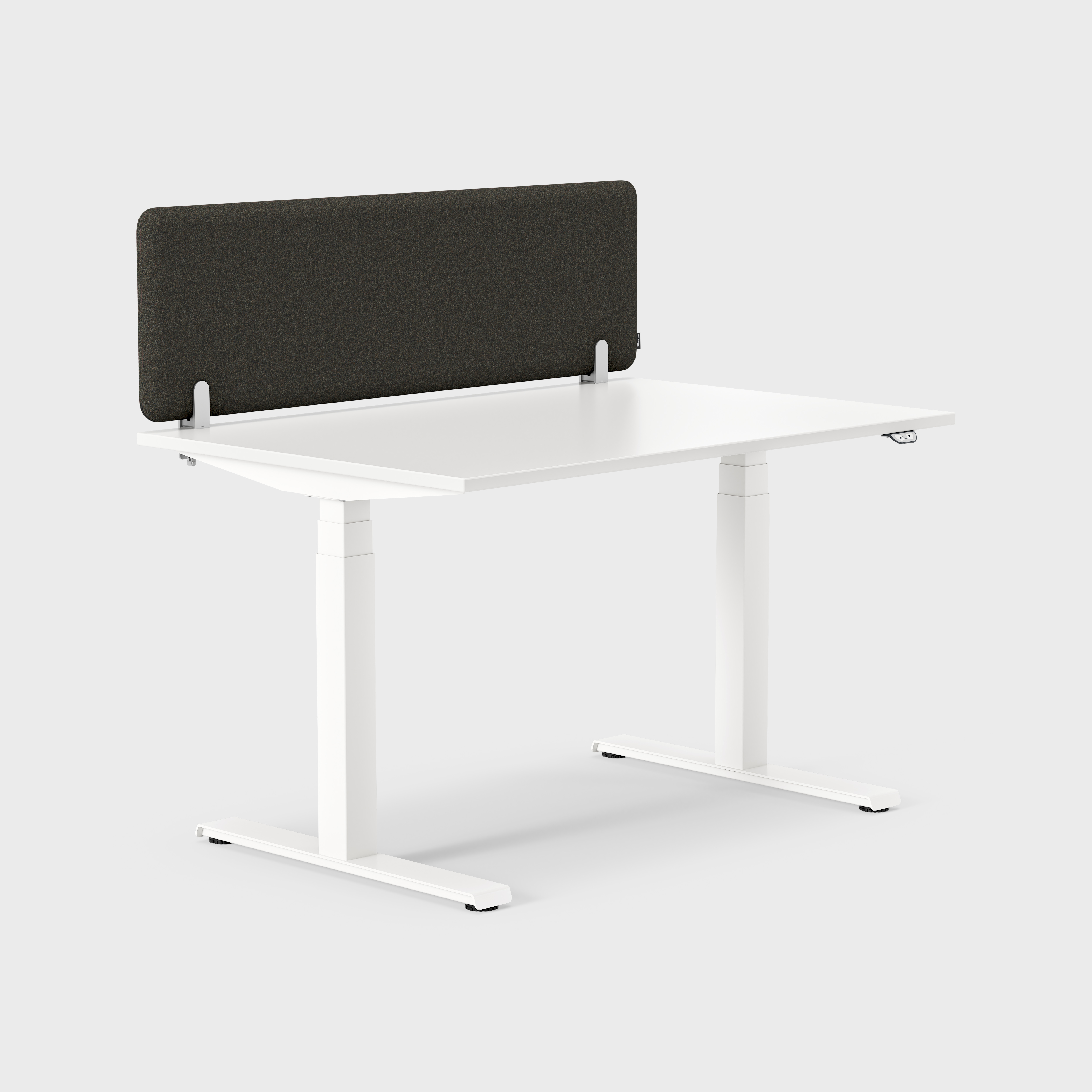 Bordskjerm Vibe Focus OnTop B1200xH361mm, Bordskjerm Vibe Focus OnTop B1200xH361mm Fenice 8019 mørkbrun