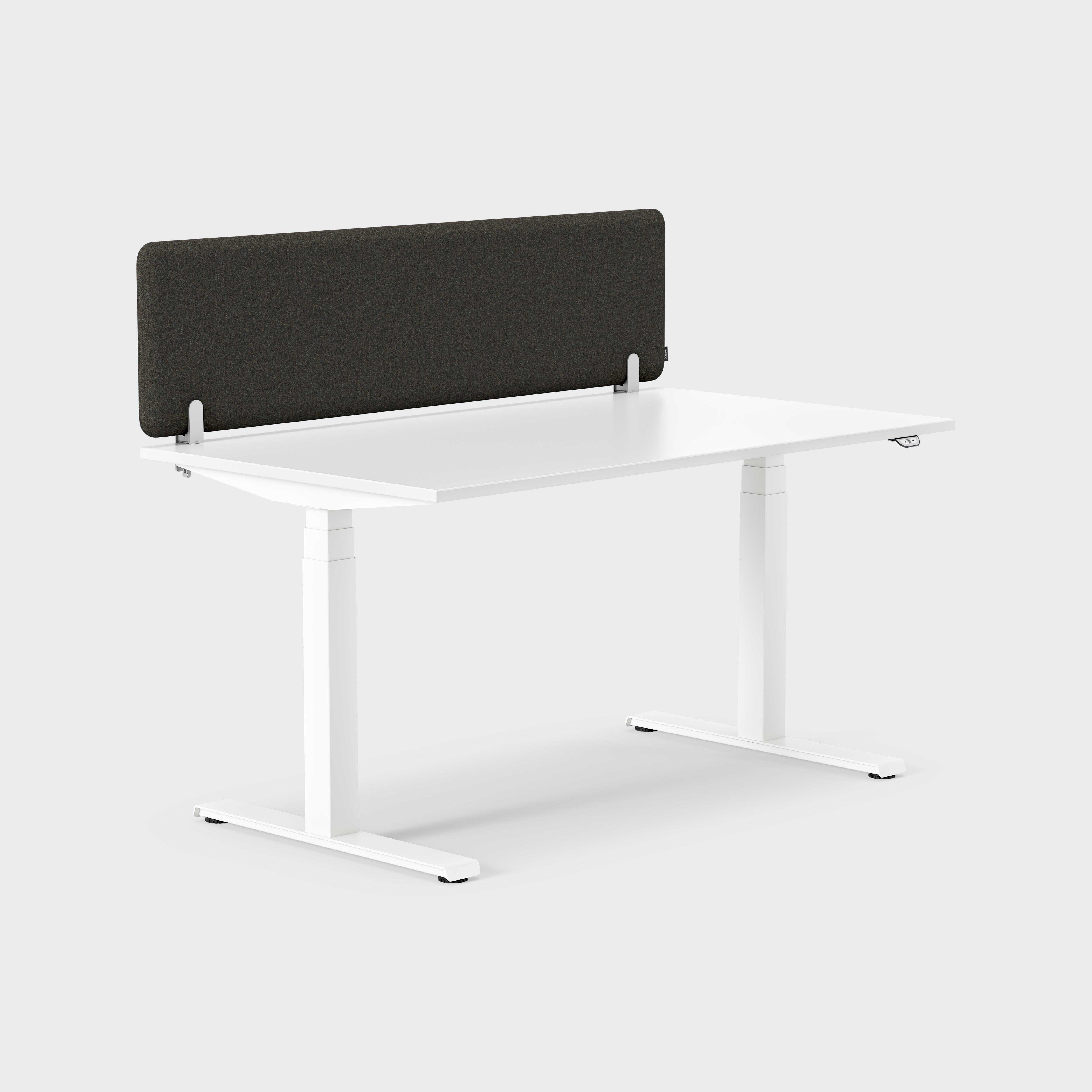 Bordskjerm Vibe Focus OnTop B1400xH361mm, Bordskjerm Vibe Focus OnTop B1400xH361mm Fenice 8019 mørkbrun